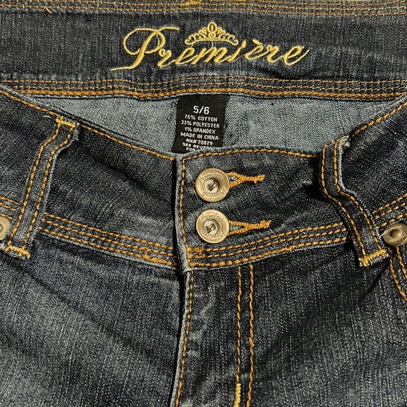 Premiere Denim Dark Wash Capri Denim Jeans - Picture 3 of 3